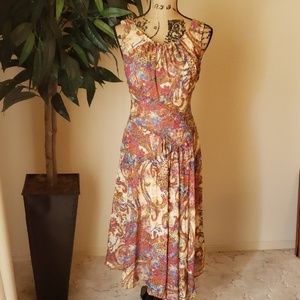 EVAN-PICONE Multi-Print Asymetrical Dress